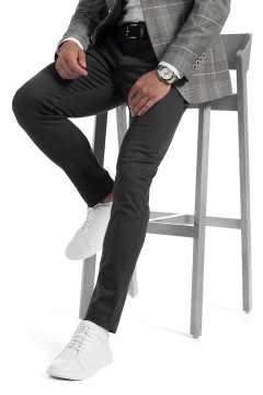Pánské volnočasové kalhoty BANDI, STRAIGHT FIT PAULINO Antracit