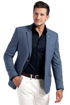 Pánské volnočasové sako BANDI, model SLIM EPSONI Indaco